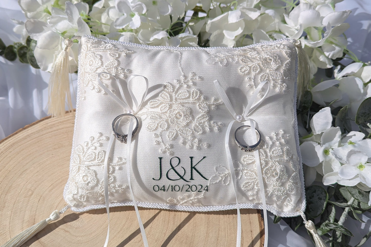 Personalised Wedding Ring Cushion | Flower Girl / Page Boy Ring Bearer | Sentimental Wedding Gift | Bride and Groom Wedding Ideas