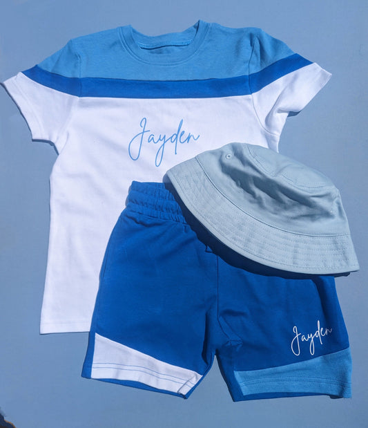 Personalised Boys Shorts and T-shirt Set | Boys Clothing | Choice of colours | Boys Summer Fashion | Heat Wave