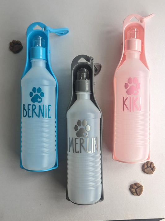 Personalised Dog Travel Water Bottle | Pet Accessories | Dog Lover Gift | Dog Walking Bottle | Dog Walker Custom Logo | Water Bowl