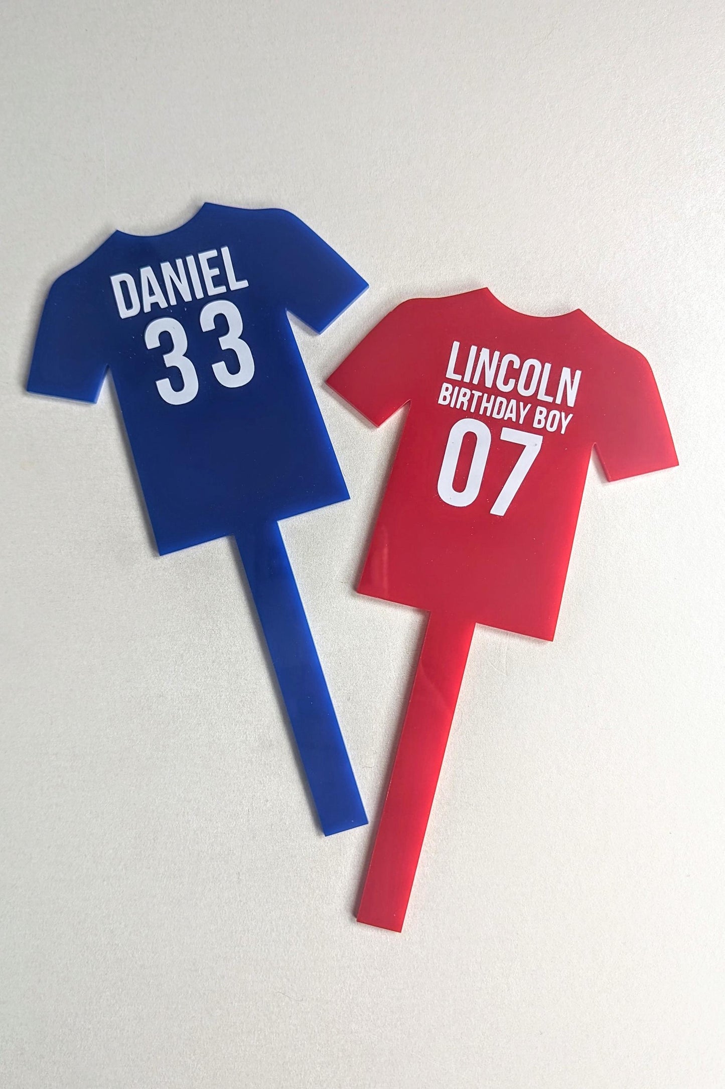 Custom Acrylic Football Cake Topper | Football Top Style | Any Wording, any Characters / Symbol | Cake Decoration | Mens Birthday Cake