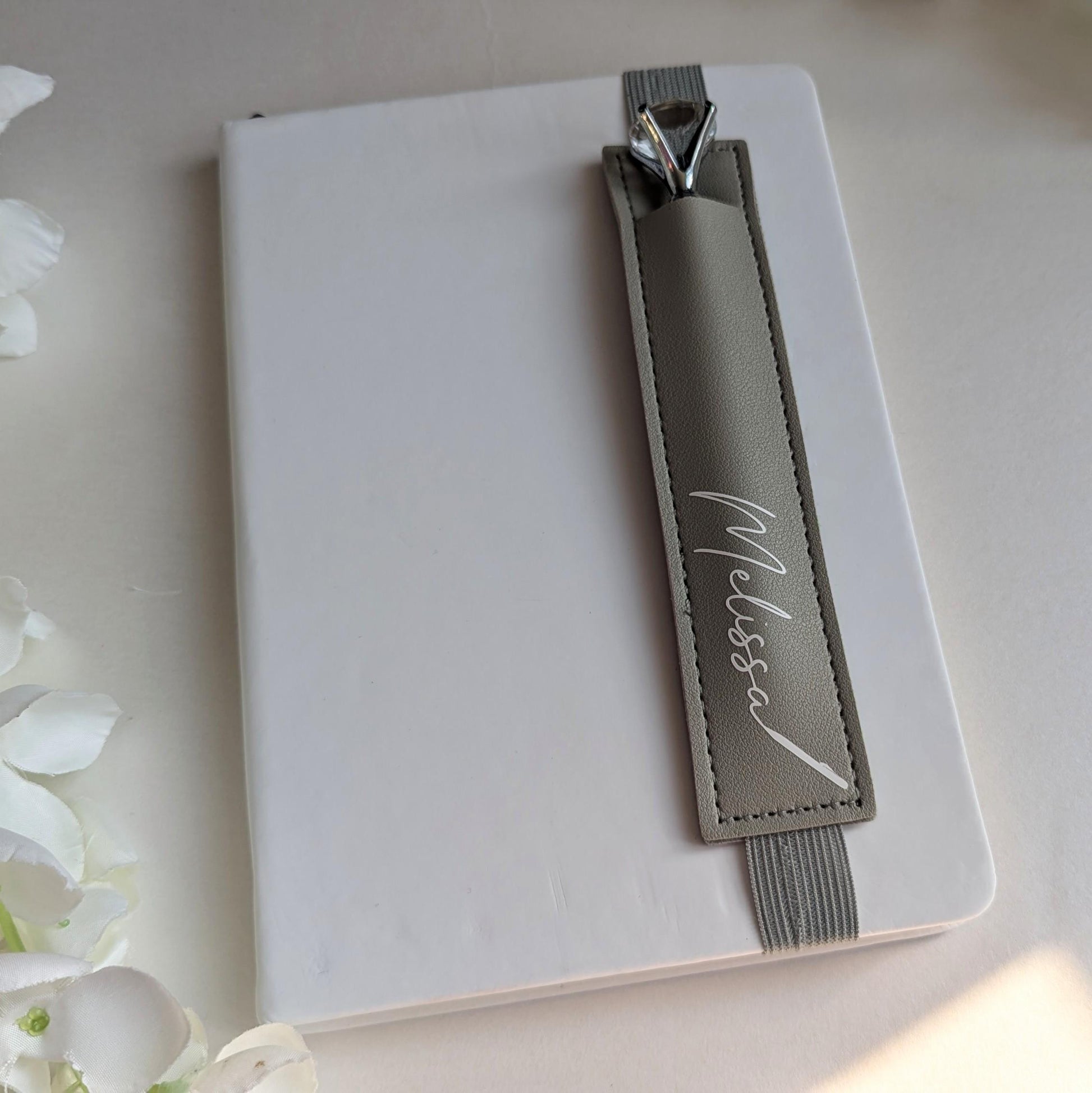 Personalised Pen Sleeve Faux Leather Pen Holder Stylus Holder Stationery Lover Adult Stocking Stuffer Gift Office Secret Santa