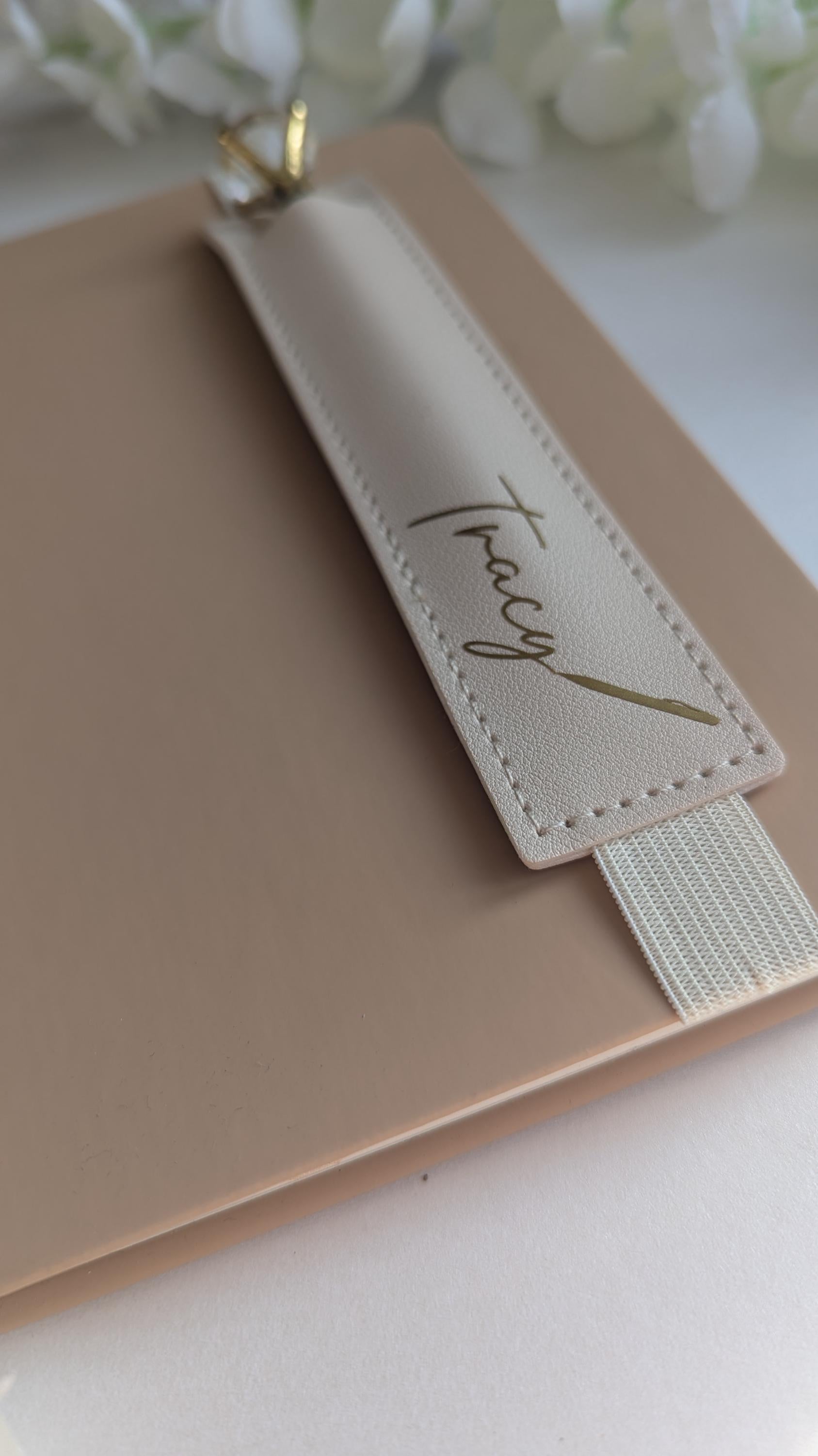 Personalised Pen Sleeve Faux Leather Pen Holder Stylus Holder Stationery Lover Adult Stocking Stuffer Gift Office Secret Santa