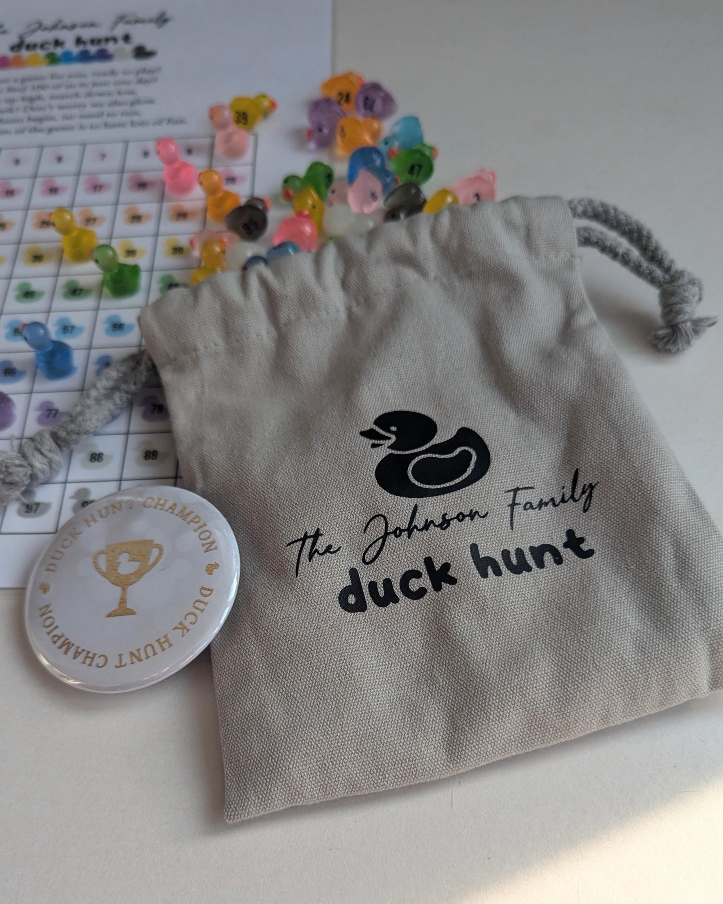 Personalised Duck Hunt Party Game | Stocking Stuffer Gift | Family Game | Hide the Ducks | 100 Duck Challenge | Birthday Game