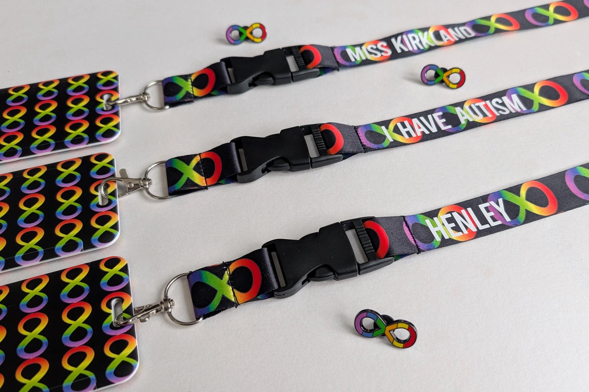 Personalised Autism Infinity Symbol Lanyard | Autistic ADHD | Teacher / Work Lanyard | ID Badge Holder | Disability Awareness