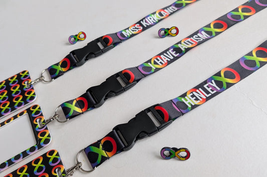 Personalised Autism Infinity Symbol Lanyard | Autistic ADHD | Teacher / Work Lanyard | ID Badge Holder | Disability Awareness