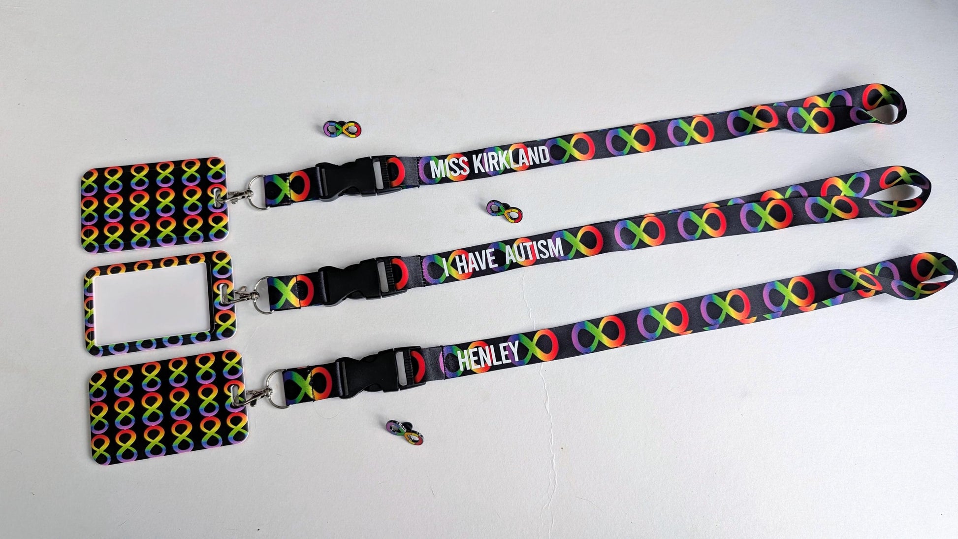 Personalised Autism Infinity Symbol Lanyard | Autistic ADHD | Teacher / Work Lanyard | ID Badge Holder | Disability Awareness