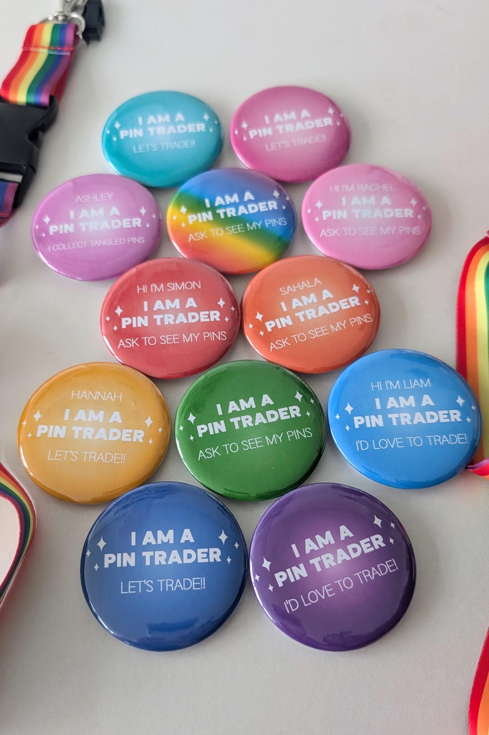 Personalised Pin Trading Badge | Pin Trader | Disney Trip Park Badge for Pin Traders | Custom Button Badge - Ask to See My Pins