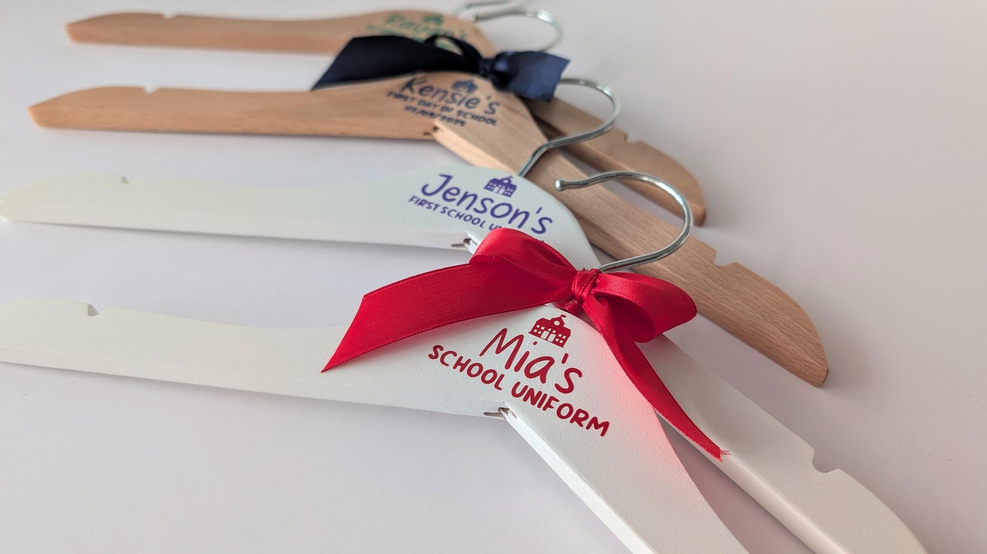 Personalised School Uniform Hangers | First Day of School Nursery | Dress Up | Kids Personalised Hanger | Childs Uniform Coat Hanger