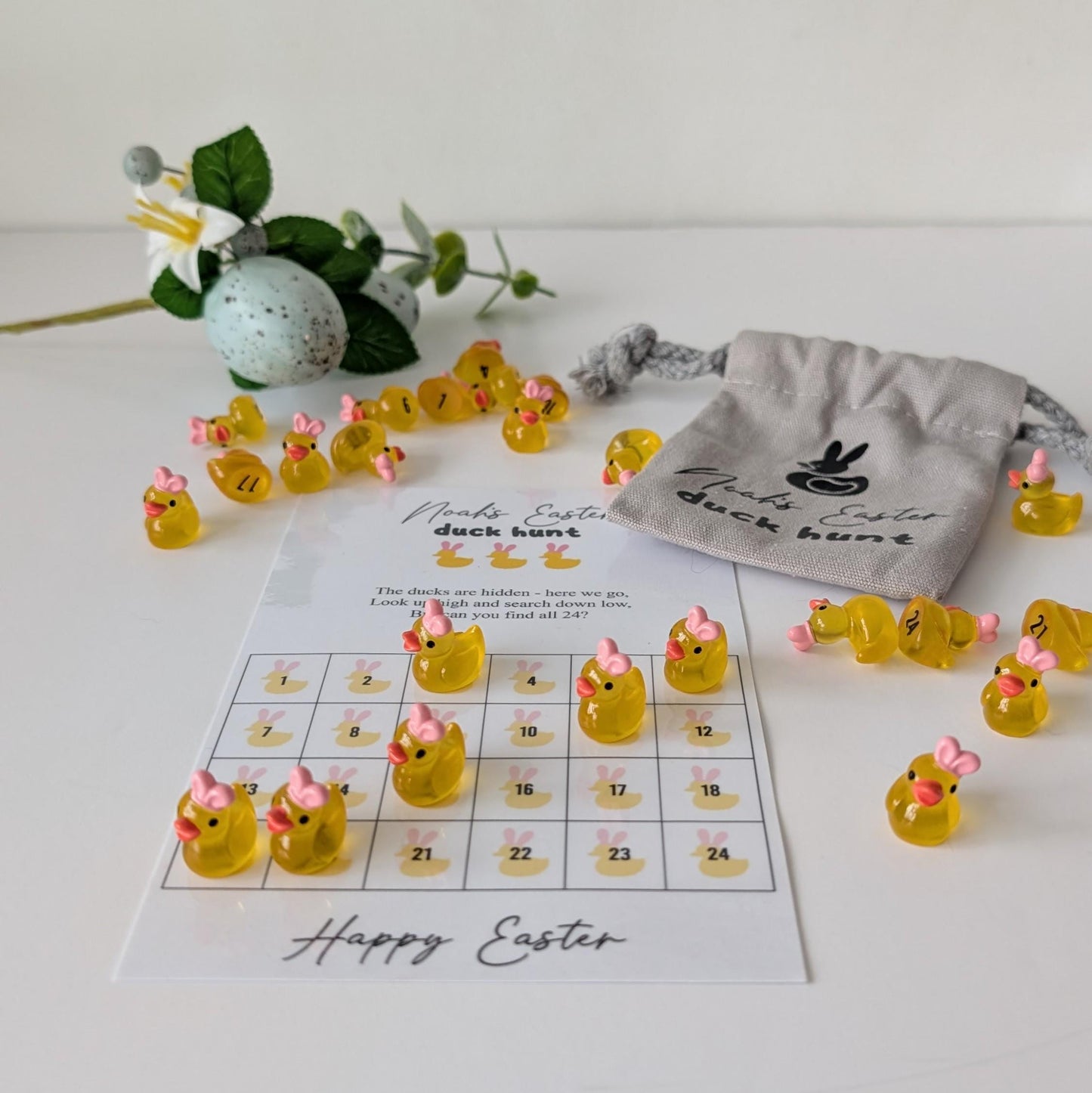 Personalised Easter Duck Hunt Party Game | Family Game | Hide Ducks | 24 Duck Challenge | Easter Basket | Easter Game | Easter Hunt