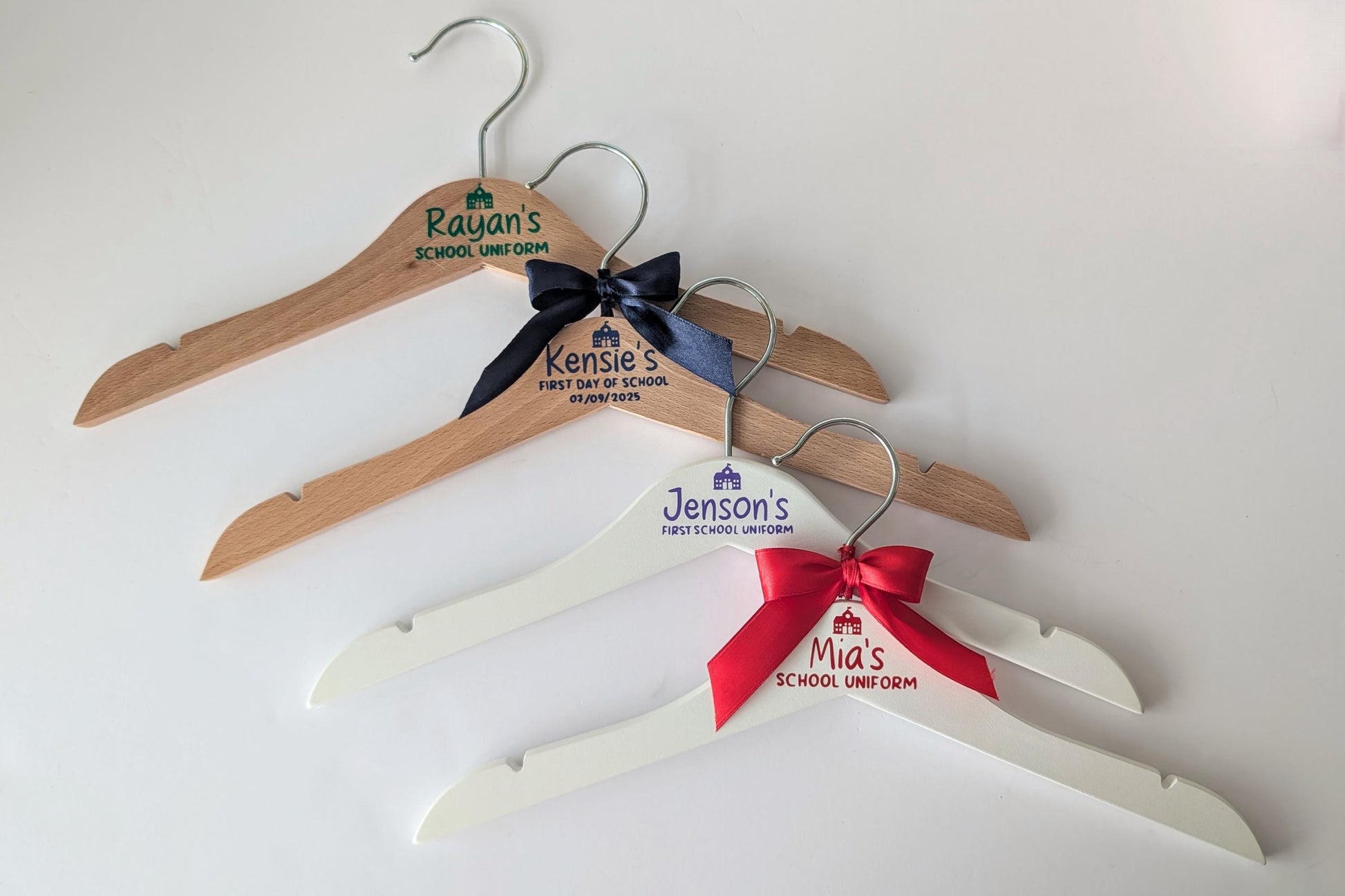 Personalised School Uniform Hangers | First Day of School Nursery | Dress Up | Kids Personalised Hanger | Childs Uniform Coat Hanger