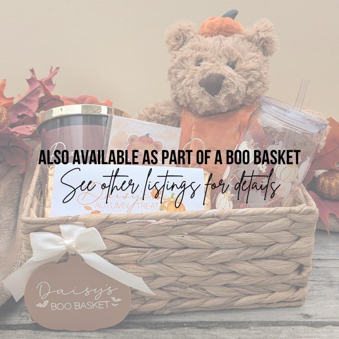 Personalised Boo Basket Tag | Acrylic Pumpkin Tag | Boo Basket Filler | Autumn Gift Fall Gift | Pumpkin Gift Tag