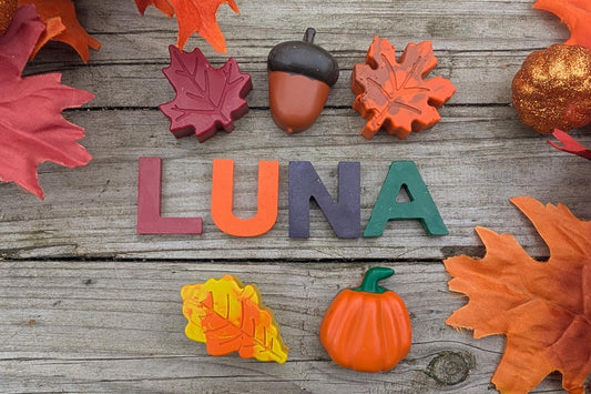 Personalised Autumn Crayons | Boo Basket Filler | Infant Gift | Child Gift | Colouring Lover | Boy Gift | Girl Gift | Arts and Crafts