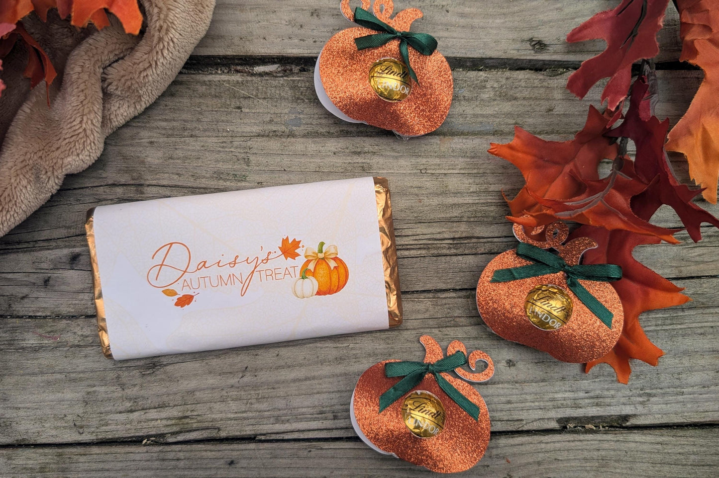 Personalised Chocolate Bar Wrapper | Autumn Galaxy Wrapper | Autumn Boo Basket Filler | Autumn Treat | Fall Gift | Hamper Stuffer