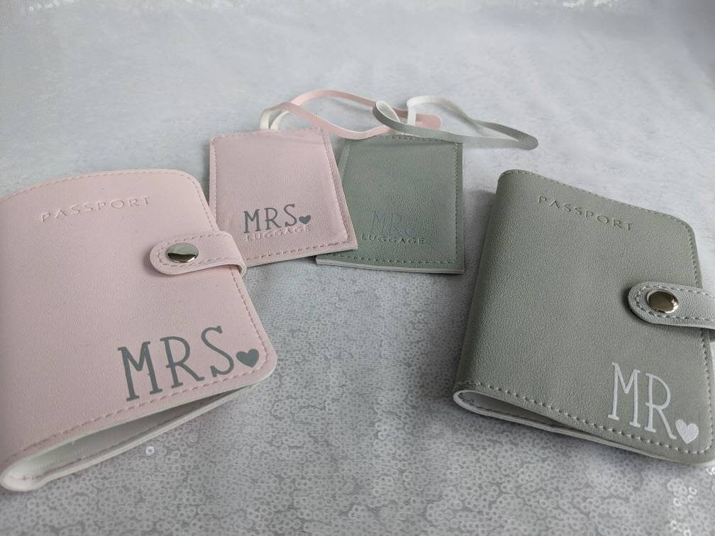 Monogrammed Travel Set | Personalised Luggage Tag and Passport Cover | Personalised Gift | Honeymoon | Wanderlust | Travel Gift | Holiday