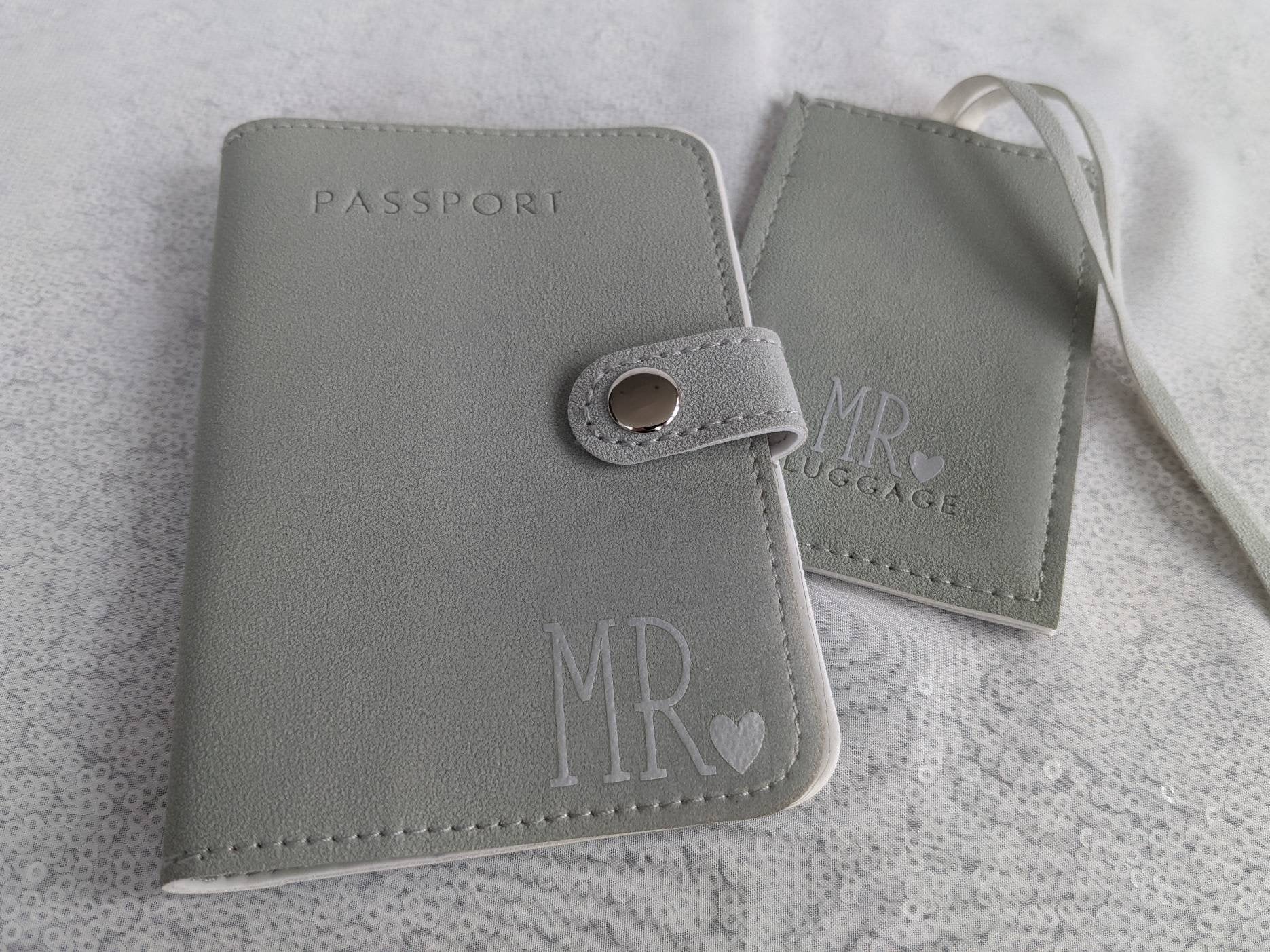 Monogrammed Travel Set | Personalised Luggage Tag and Passport Cover | Personalised Gift | Honeymoon | Wanderlust | Travel Gift | Holiday