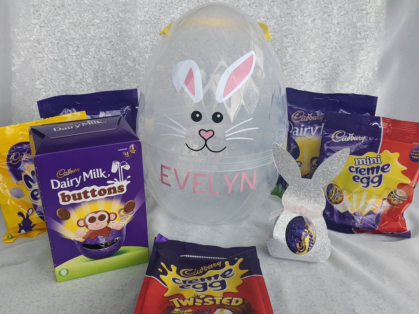 Personalised Giant Fillable Easter Egg | Easter Basket | Easter Bunny | Chocolate Egg | Easter Hamper | Child's Easter Gift | Egg Hunt