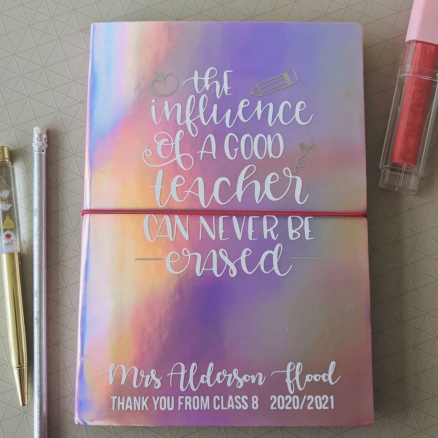 Personalised Notebook Teacher Gift | Thank You Gift for Teachers | Personal Class Gift | Teaching Quote | Note Pad | Teaching Assistant