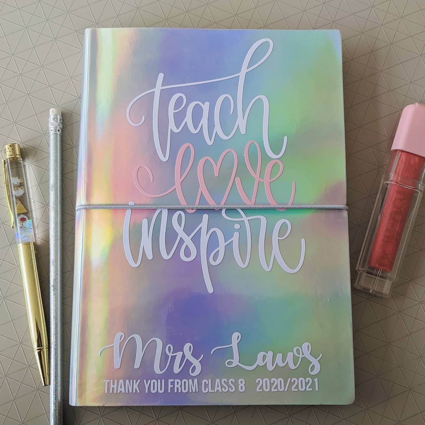 Personalised Notebook Teacher Gift | Thank You Gift for Teachers | Personal Class Gift | Teaching Quote | Note Pad | Teaching Assistant
