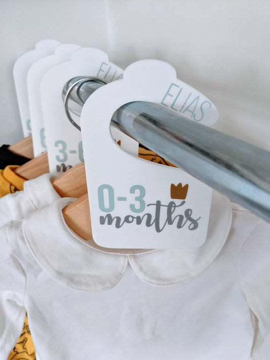 Personalised Wardrobe Dividers | Baby Clothes Organisation | Organised Home | Newborn Nursery | New Baby Gift | Baby Shower Gift | Custom