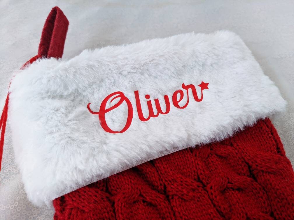 Personalised Christmas Stocking | Knitted Xmas Stocking | Christmas Decorations | Christmas Gifting | Kids Christmas Gift | Family Stocking