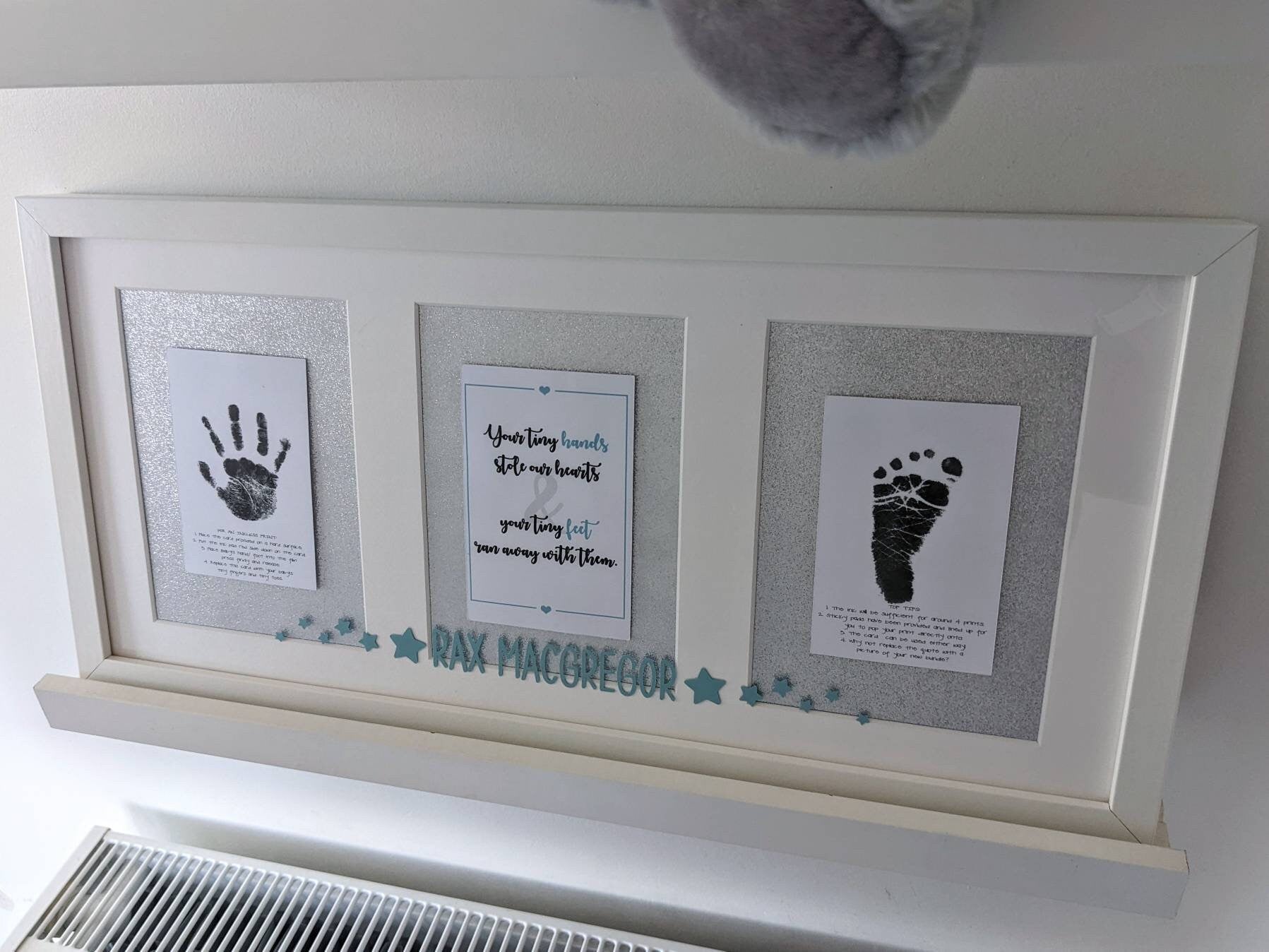Personalised Baby Hand and Foot Print Frame | Newborn Baby Gift | New Mum Gift | Inkless Print | Nursery Decor / Inspo | Baby Boy Baby Girl