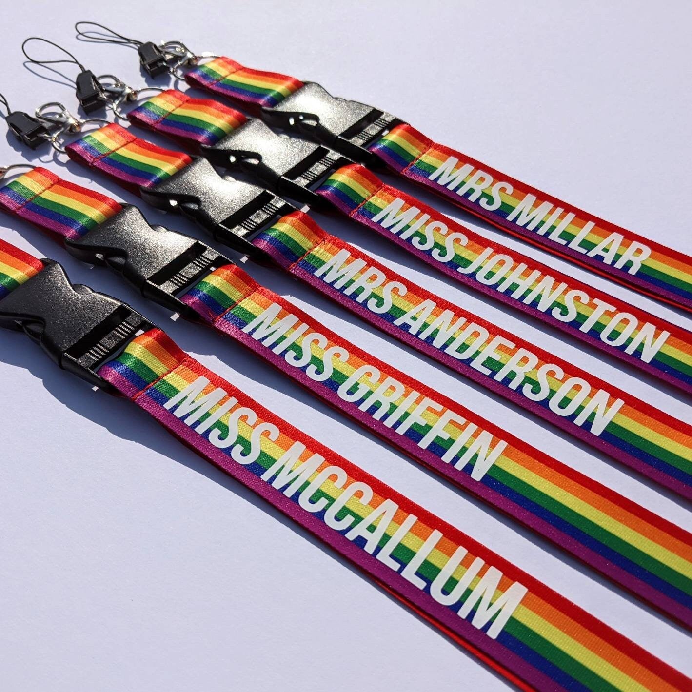 Personalised Rainbow Pride Lanyard | London Pride | Love is Love | LGBTQ+ and Proud | Pride Parade | Pride Party | Teacher / Work Lanyard