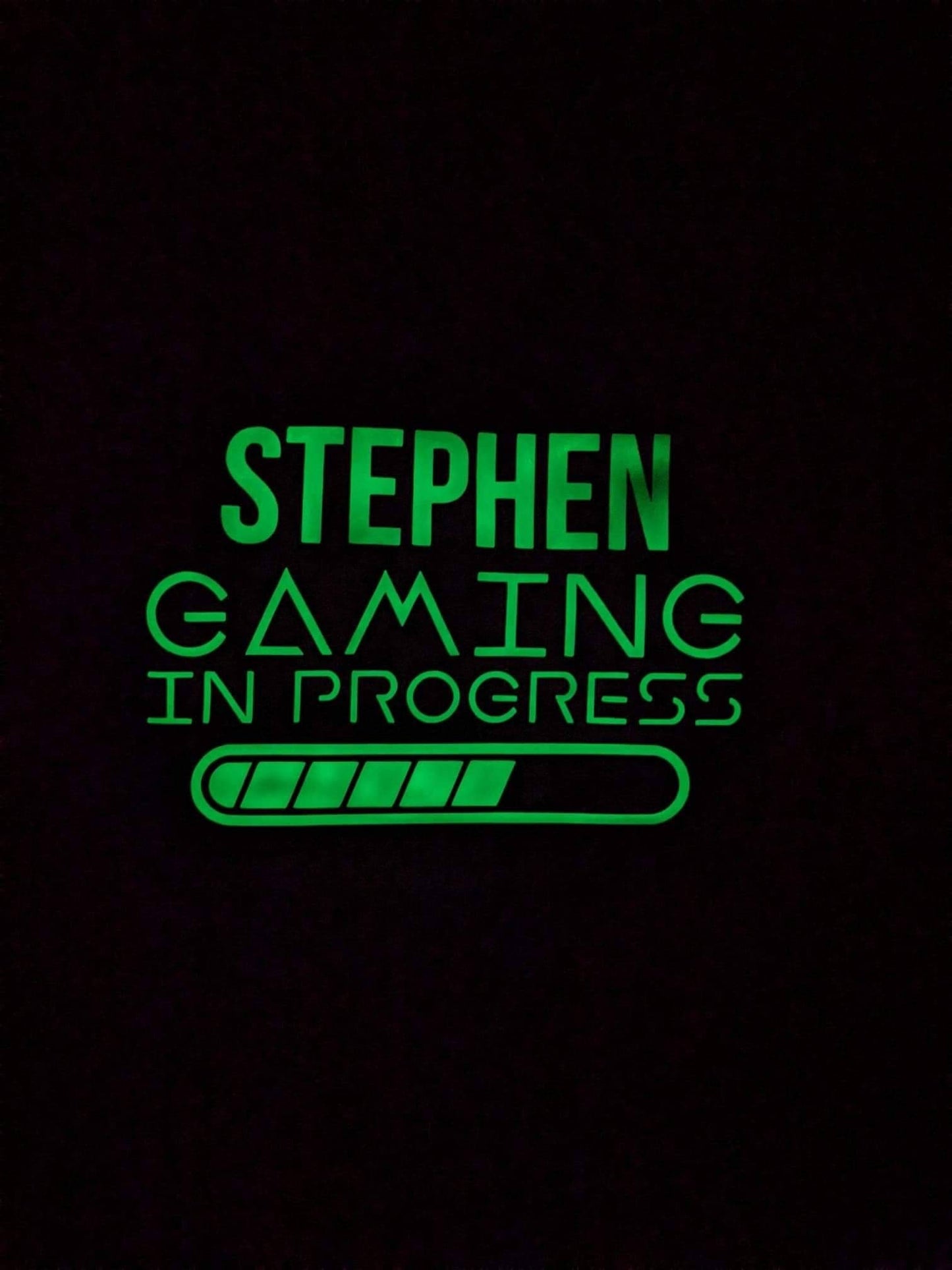 Personalised Gaming Glow In the Dark T-shirt | Gamer Gift | Video Game Lover | Son Brother Husband Gift | Xbox PlayStation Lover