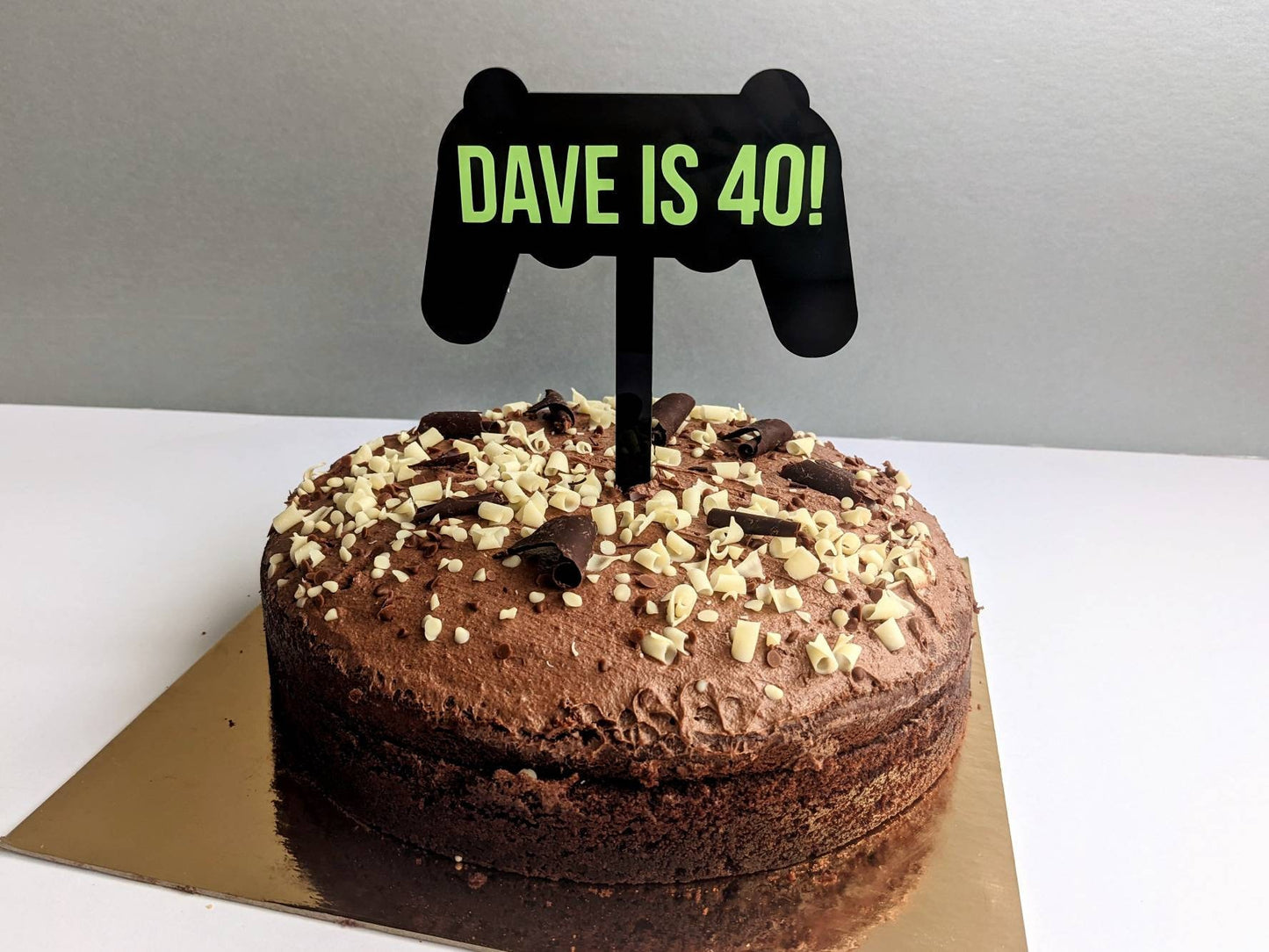 Custom Acrylic Gaming Cake Topper | PlayStation / X box Style | Any Wording, any Characters / Symbol | Cake Decoration |