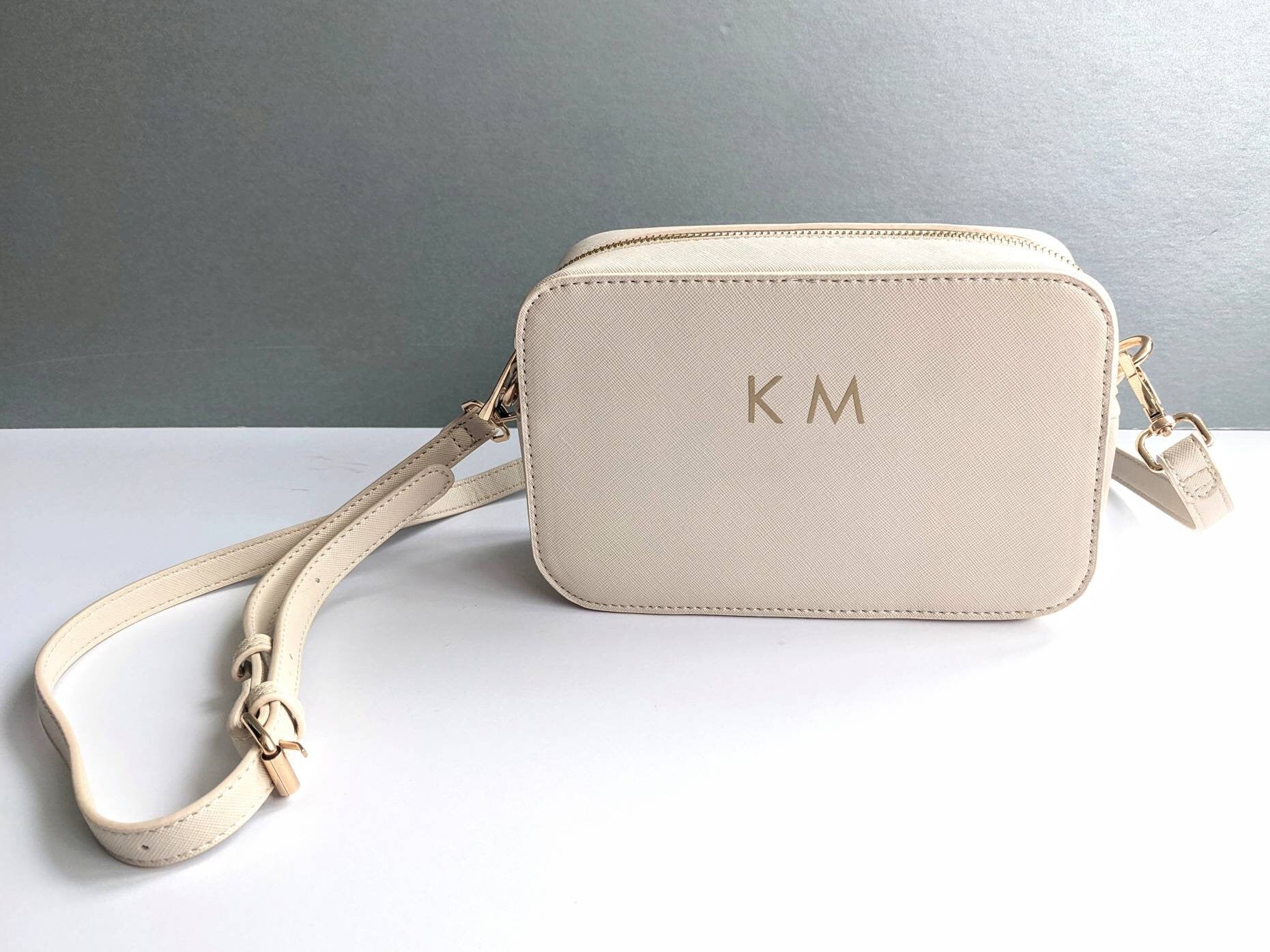 Personalised Crossbody Bag | Luxe Line | PU Leather Monogrammed Hand Bag | Luxury Travel Accessories | Luggage | Bridal Bag | Travel Gift