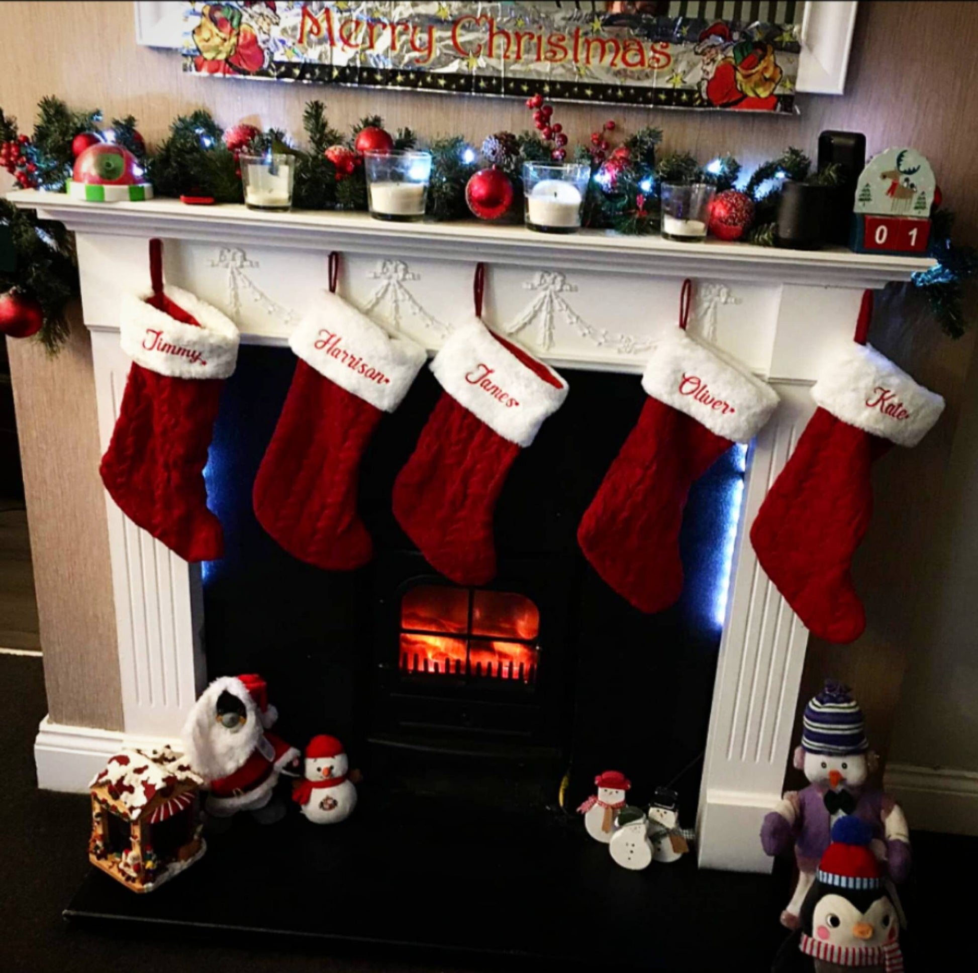 Personalised Christmas Stocking |  Knitted Xmas Stocking | Christmas Decorations | Christmas Gifting | Kids Christmas Gift | Family Stocking