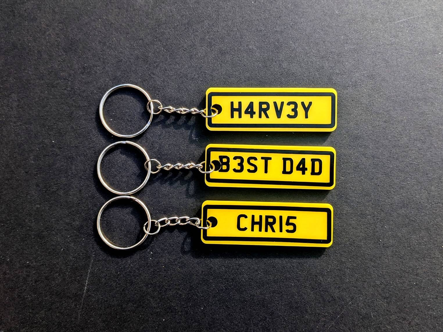 Personalised Number Plate Keyring Custom License Plate Keychain Car Lover New Driver Gift Brother Dad Husband Gift Father's Day