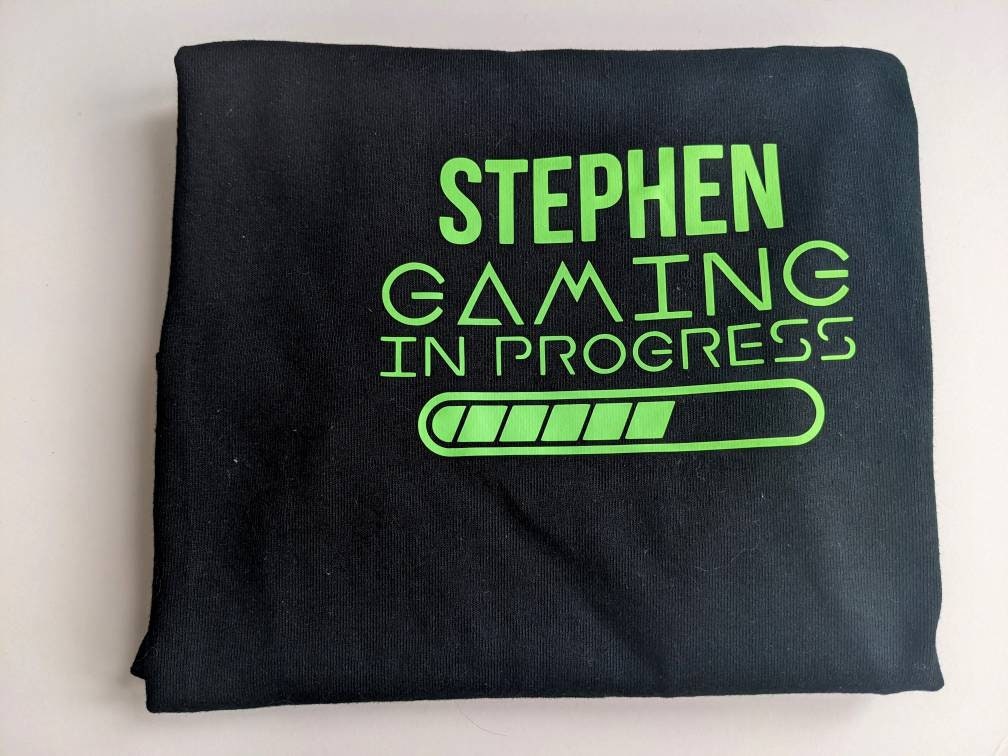 Personalised Gaming Glow In the Dark T-shirt | Gamer Gift | Video Game Lover | Son Brother Husband Gift | Xbox PlayStation Lover