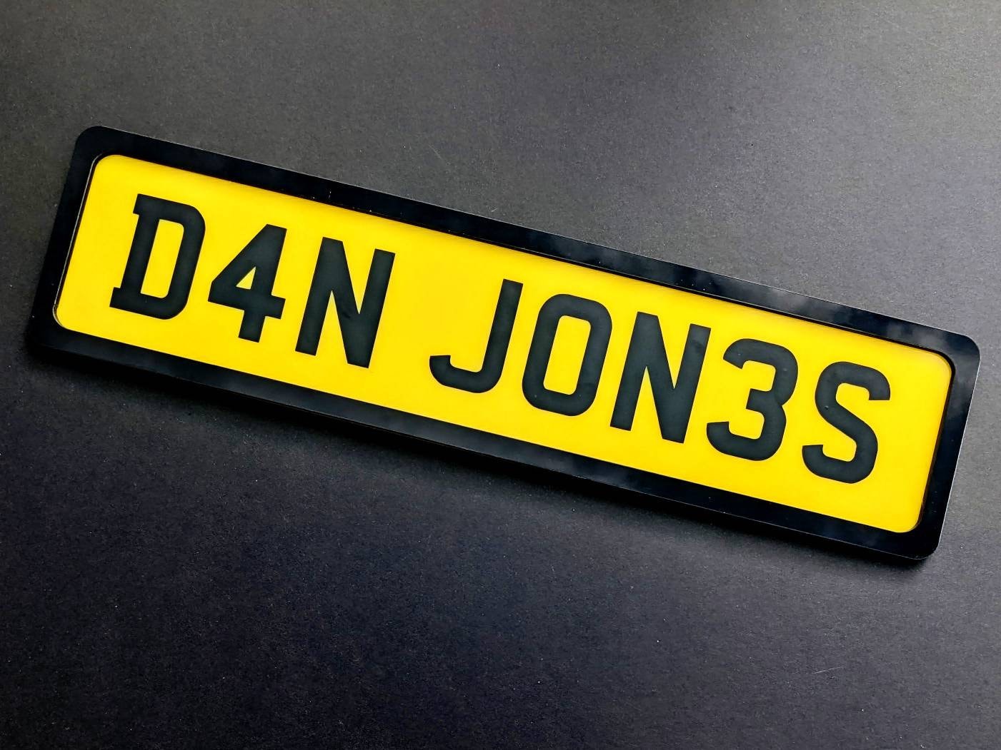 Personalised Car Number Plate Sign | Custom License Plate | Any Wording & Colour | New Driver | Car Lover | Dad Brother Husband Novelty Gift