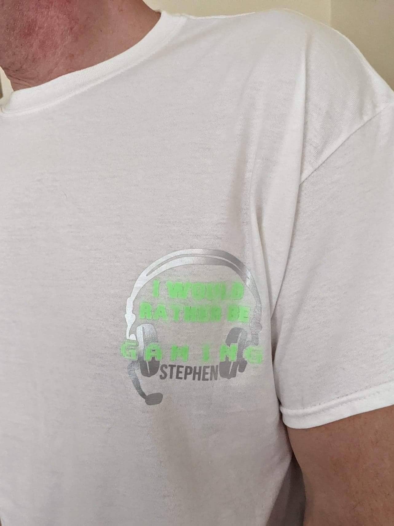 Personalised Gaming Glow In the Dark T-shirt | Gamer Gift | Video Game Lover | Son Brother Husband Gift | Xbox PlayStation Lover