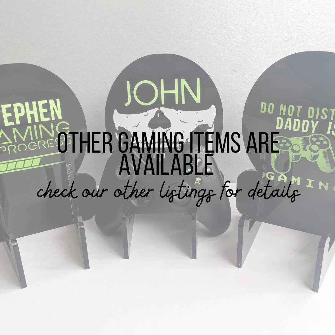 Personalised Gaming Key Ring | Xbox Lover PlayStation Lover | Gamer Gifts | Glow in the Dark Key Chain | Brother Son Dad Gift