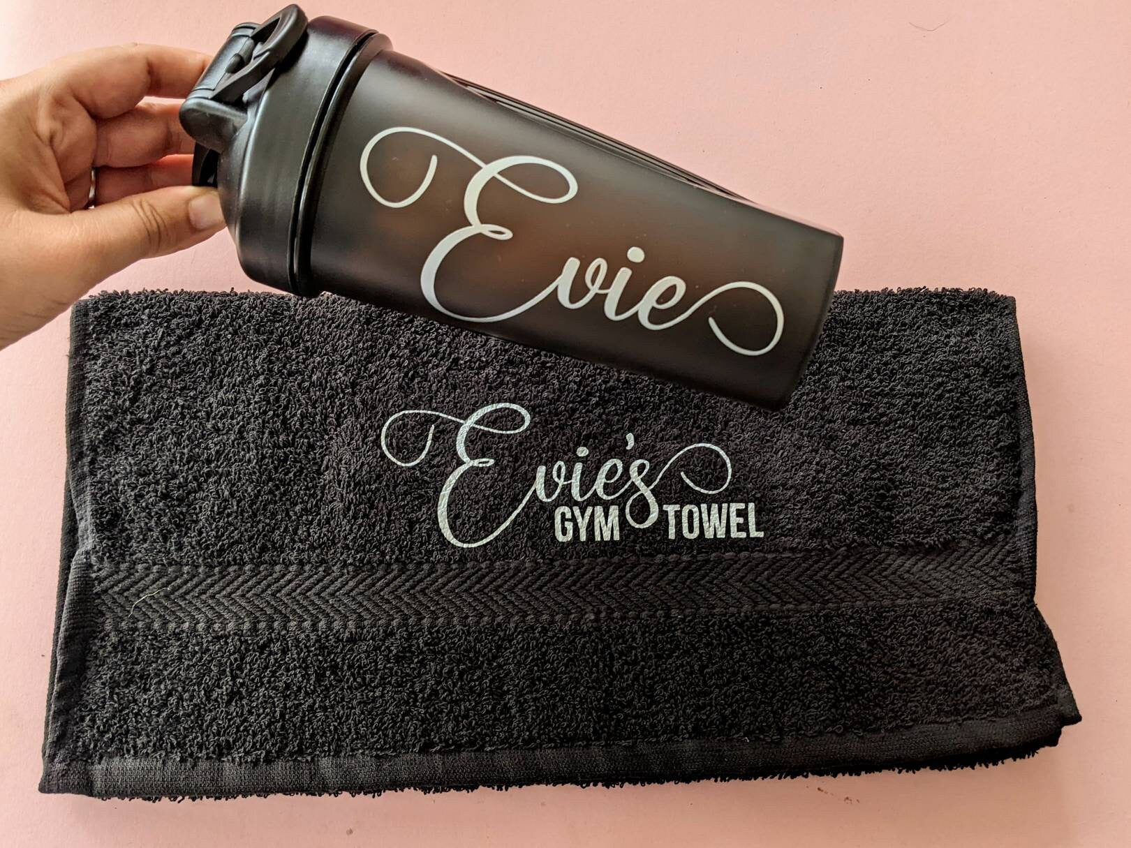 Personalised Protein Shaker | New Year's Resolution | Gym Lover Gift | Gym Towel | Drinks Bottle | Fitness Freak | Healthy Shakes