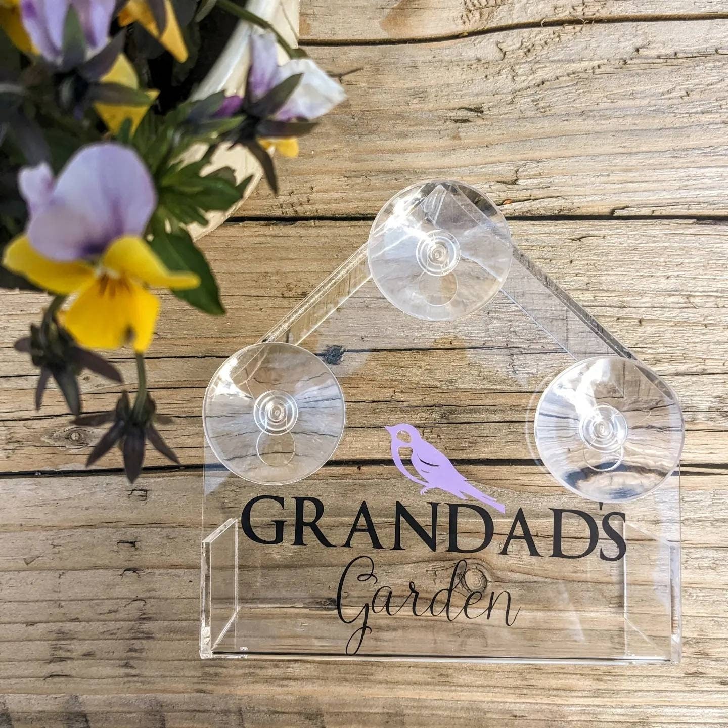 Personalised Window Bird Feeder | See Through Bird Feeder | Gardener Gift | Bird Watcher Gift | Wildlife | Garden Lover | Custom Garden Gift