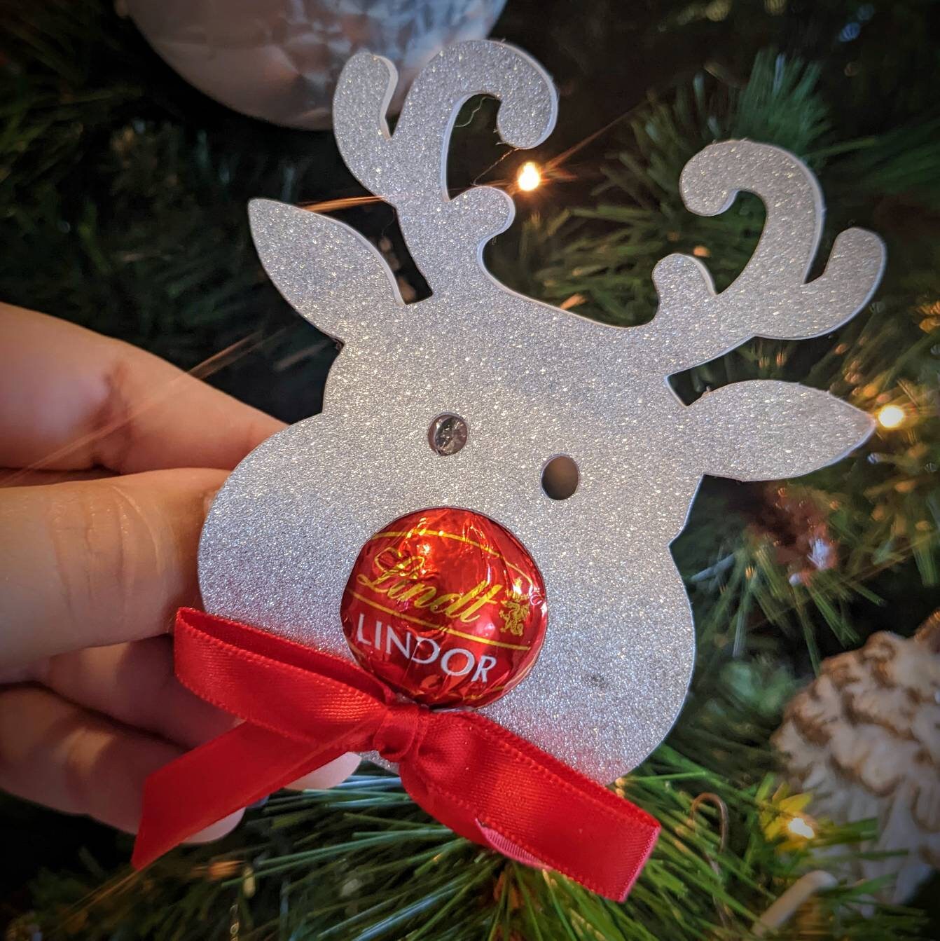 Reindeer Lidnt Ball Holder | Stocking Filler | Chocolate Christmas Treat | Table Setting | Secret Santa Gift | Christmas Party Favour | Xmas