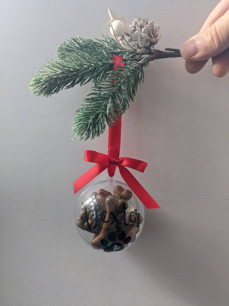 Personalised Christmas Dog Stocking |  Bone Shaped Pet Stocking | Christmas Decorations | Christmas Gifting | Pet Dog Christmas Gift Bauble