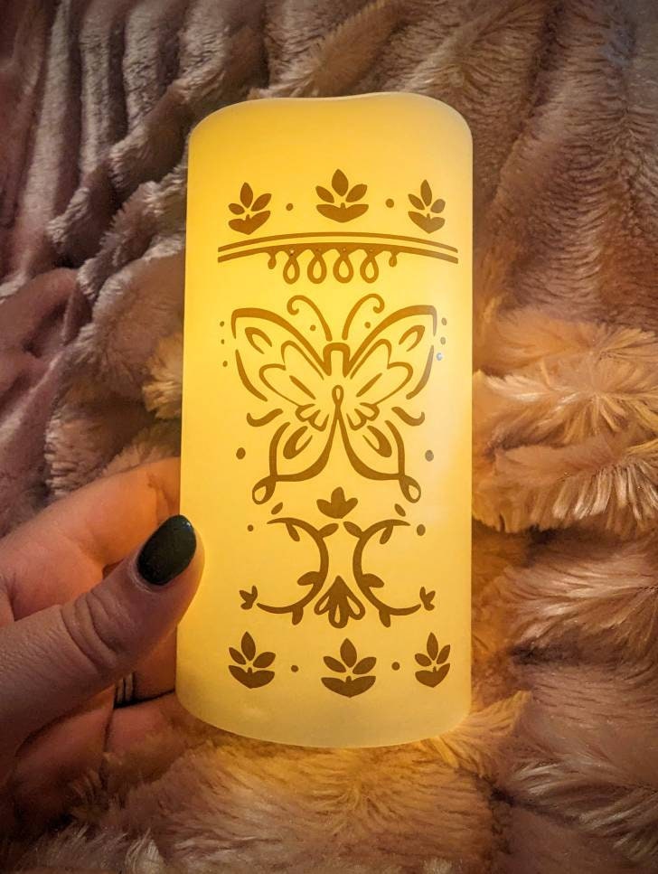 Enchanted Candle | Encanto Inspired Electric Candle | Flameless Flicker Candle | Disney Inspired | Bedside Lamp | Wedding | Encanto Party