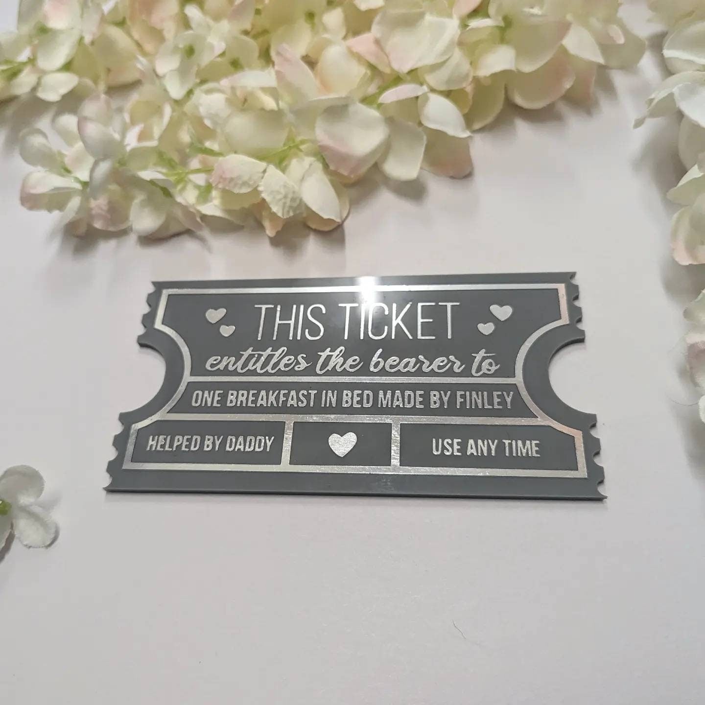 Custom Decorative Gift Ticket  | Experience Gift Giving Idea | Personalised Ticket Stub | Gig Tickets, Theatre Tickets, Spa Day Tickets