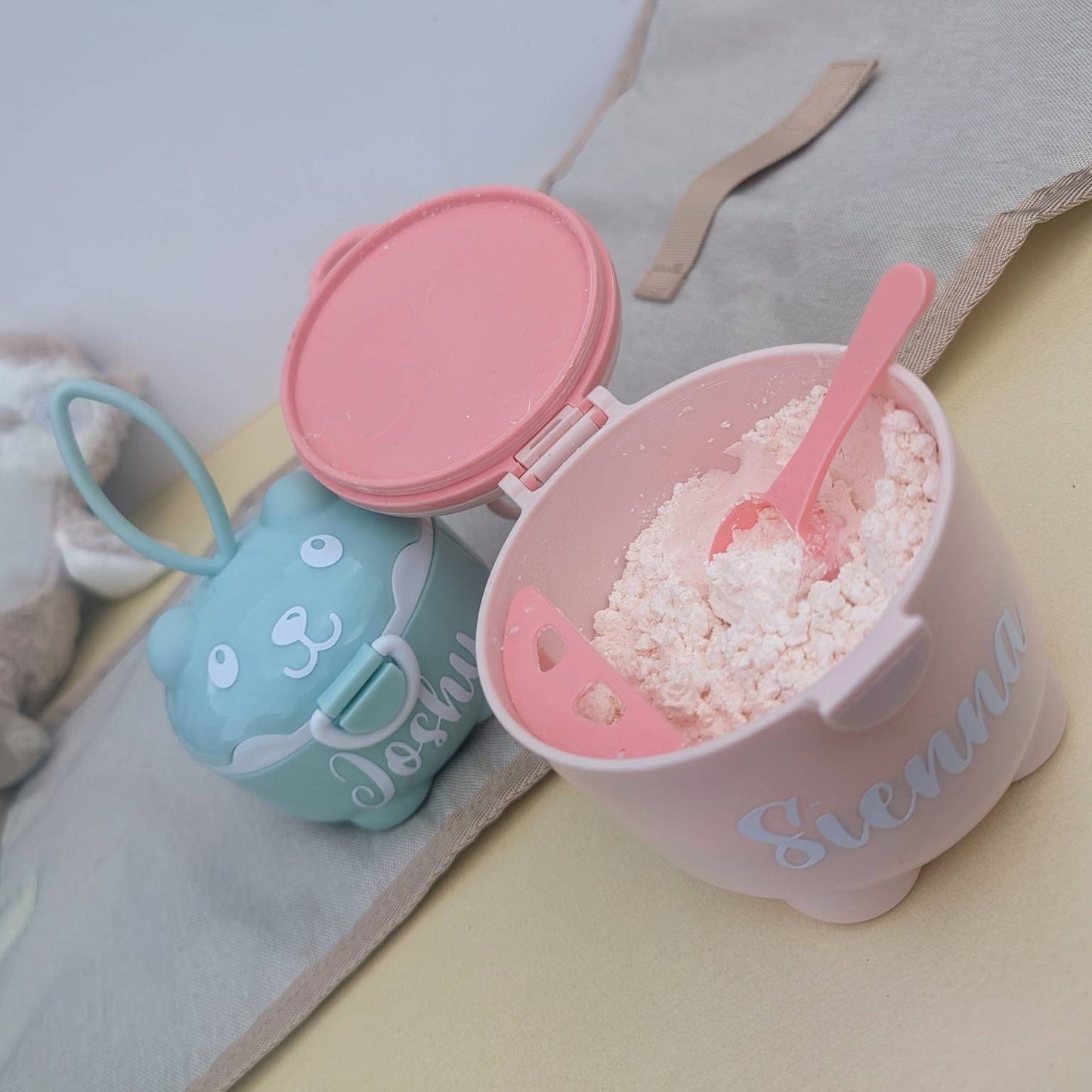 Personalised Baby Milk Powder Holder | Baby Formula Container | Baby Shower Gift | New Baby Gift | Nappy Bag Essential | Travel with Baby