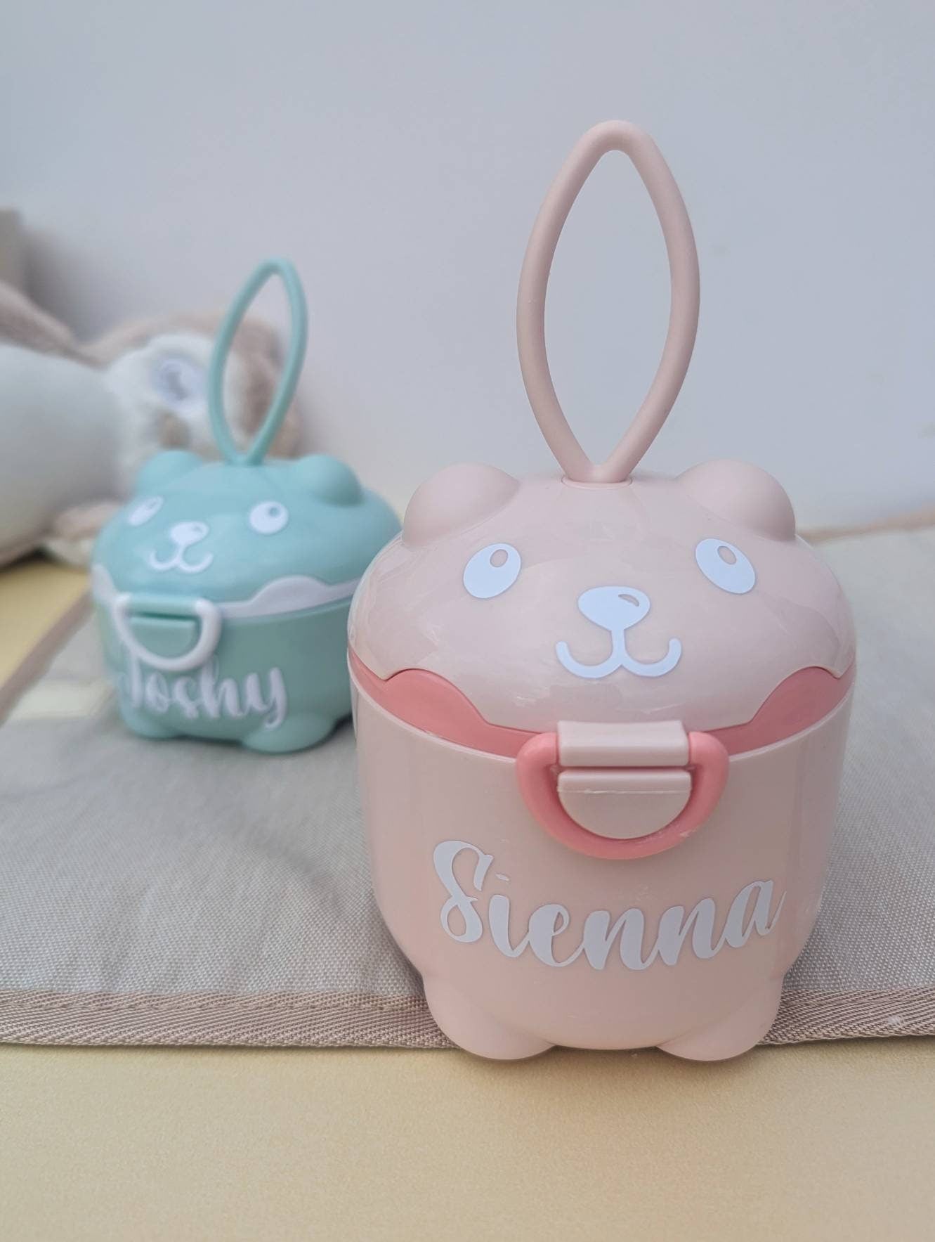 Personalised Baby Milk Powder Holder | Baby Formula Container | Baby Shower Gift | New Baby Gift | Nappy Bag Essential | Travel with Baby