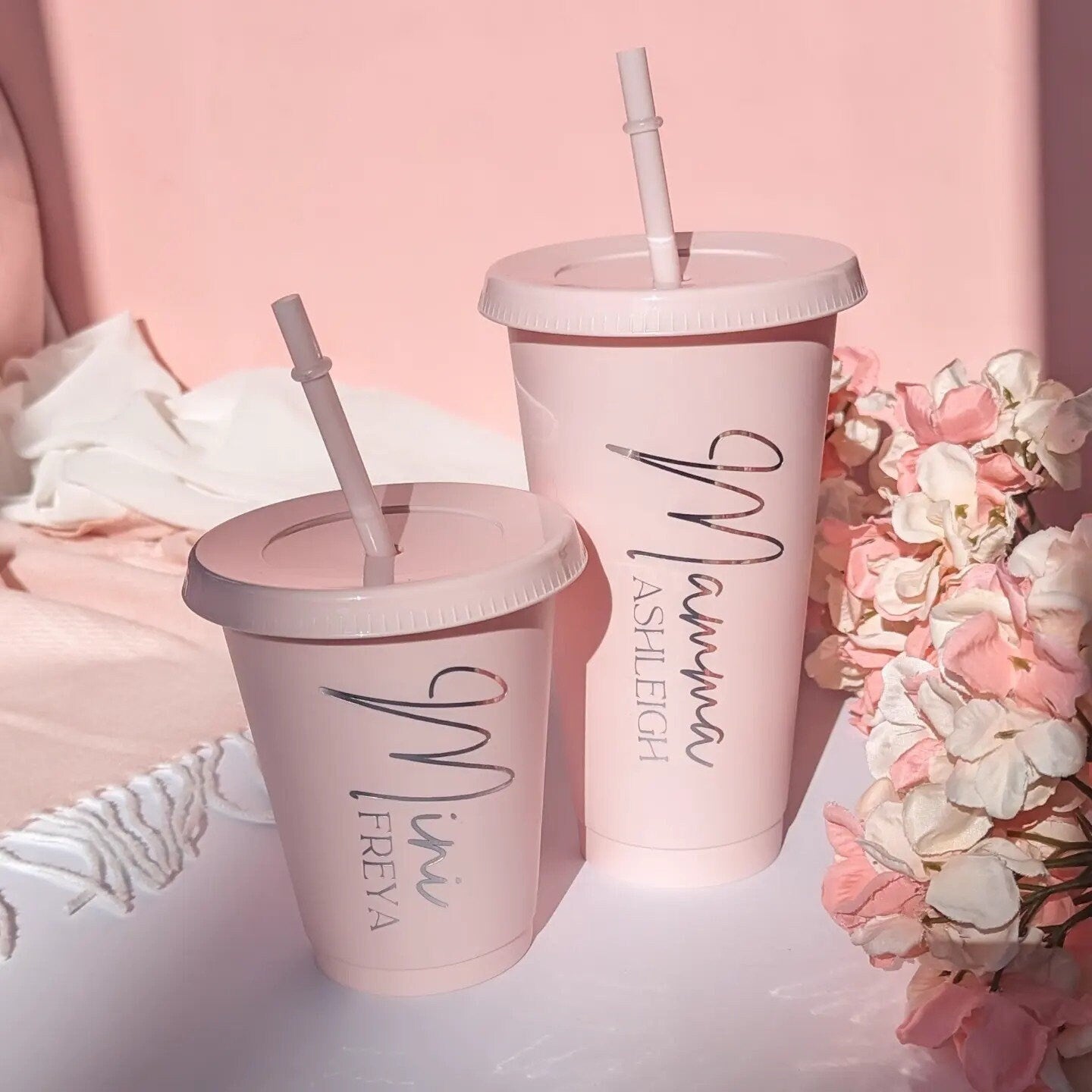 Personalised Mamma and Me Cold Cups (16oz and 24oz) | Mother and Daughter Gift | Custom Tumbler | Mini Me | Mother's Day Gift
