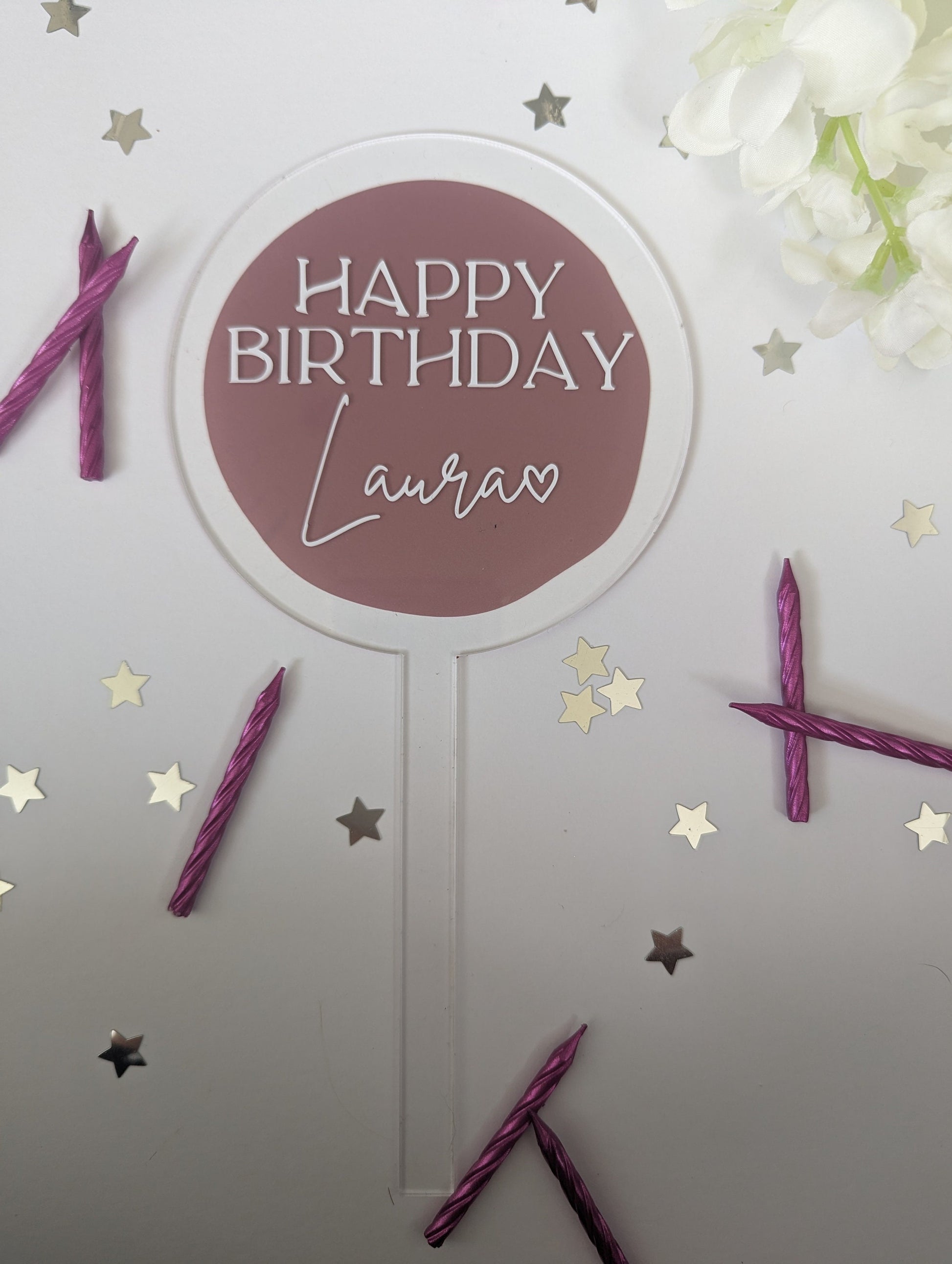 Personalised Acrylic Birthday Cake Topper | Custom Cake Decoration | Any Wording, Any Colour | Cake Decorator, Maker Business