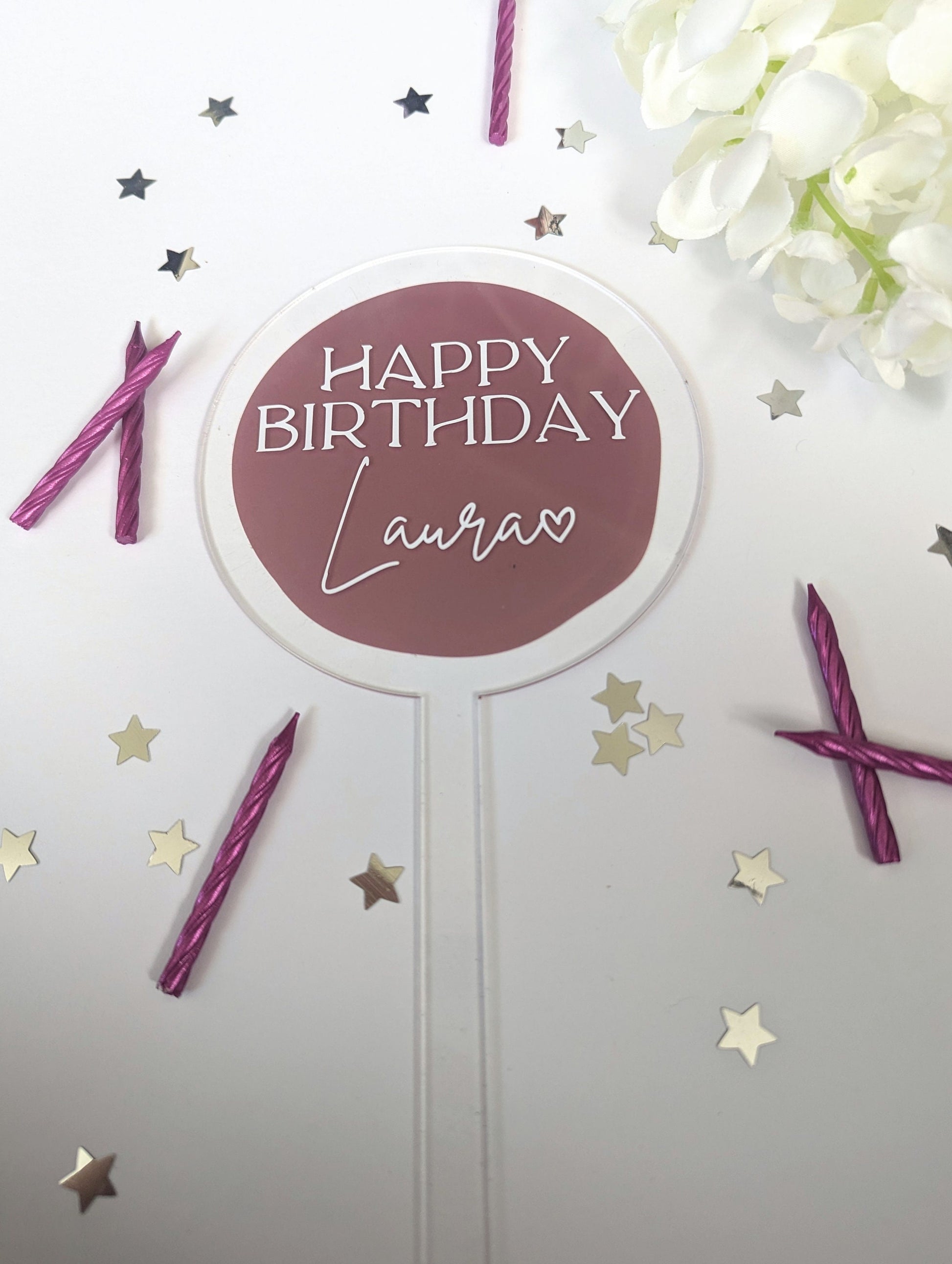 Personalised Acrylic Birthday Cake Topper | Custom Cake Decoration | Any Wording, Any Colour | Cake Decorator, Maker Business