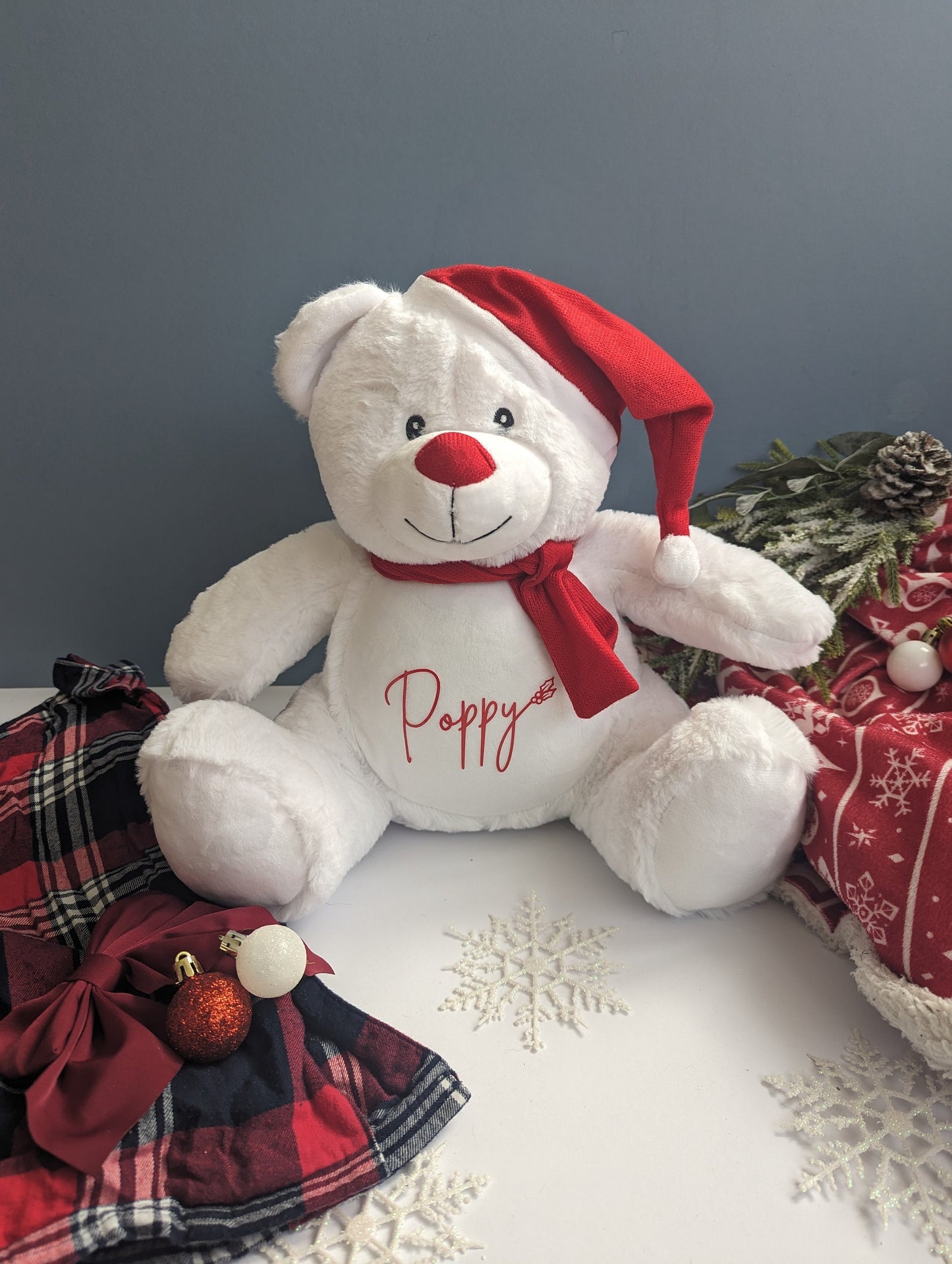 Personalised Christmas Teddy Bear / Pajama Case | Kids Christmas Gift | Chirtmas Eve PJ's | Chirtmas Eve Box |