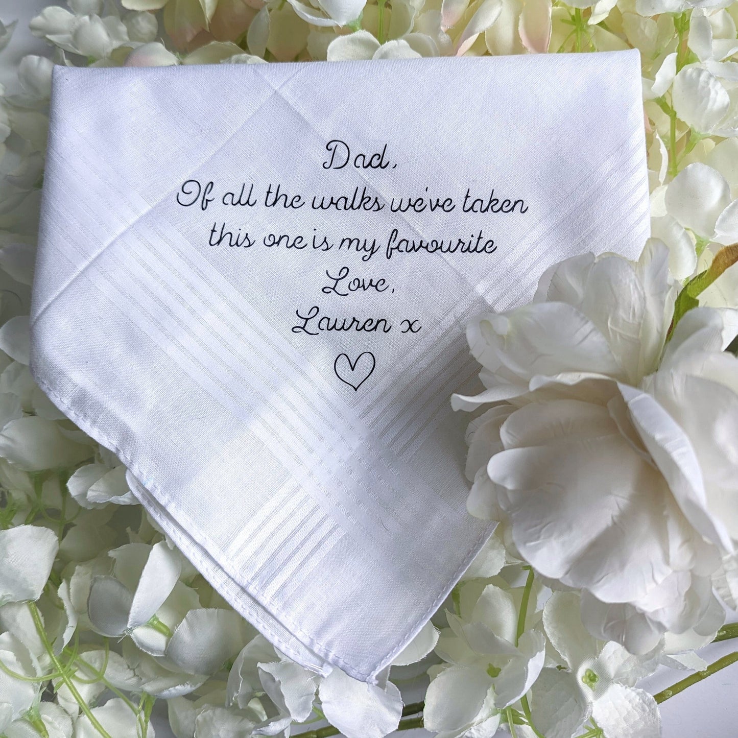 Personalised hankercheif | Dad Wedding Gift | Father of the Bride Gift | Sentimental Wedding Gift | Aisle Gift | Daddys Girl