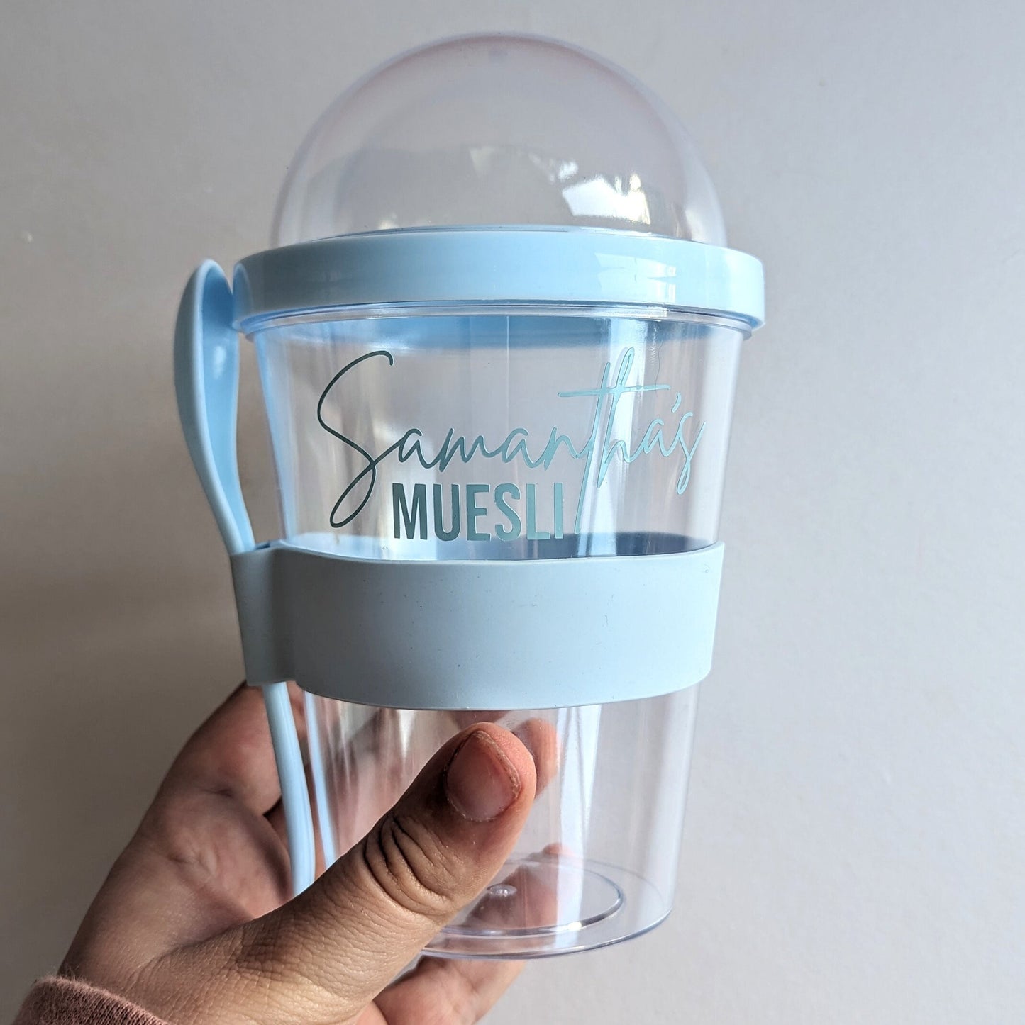 Personalised Pastel Breakfast Pots | Breakfast on the Go | Mum Sister Girlfriend Gift | Overnight Oats | Breakfast Container Storage