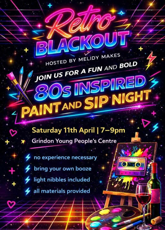ADULT CRAFT WORKSHOP -  RETRO BLACKOUT - APRIL 11TH